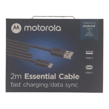 Cable Motorola USB a C, 2M c/caja