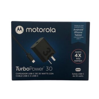 Cargador Motorola 30W con cable C a C CAJA