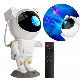 Astronauta Proyector Parlante Bluetooth Galaxia Estrellas/Luna Color Blanco