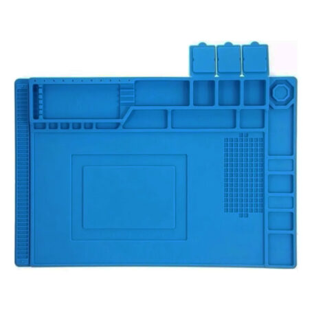 Manta Antiestática Reparacion Celulares Silicona Resistente Color Azul- IDEAL TECNICOS.