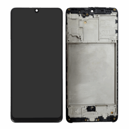 Modulo Samsung Service Pack A31 Con Marco- Negro
