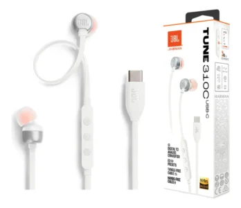 Auricular JBL con Cable, Control De Volumen Tune 310c USB-C Blanco