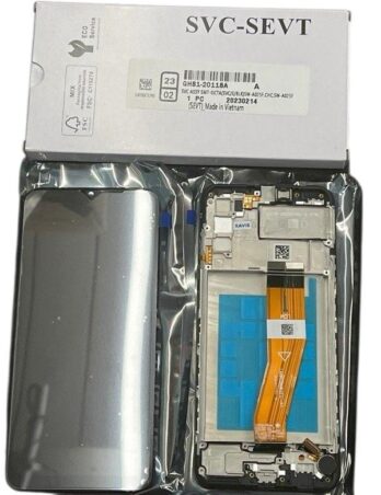 Modulo Samsung Service Pack A02S Con Marco- Negro