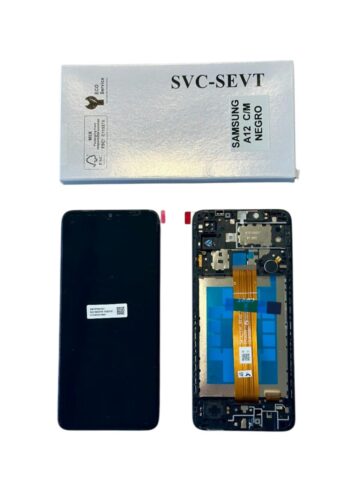 Modulo Samsung Service Pack A12 (A125) Con Marco- Negro