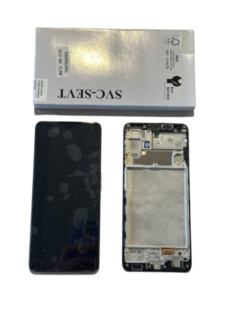 Modulo Samsung Service Pack A22 4G Con Marco- Negro
