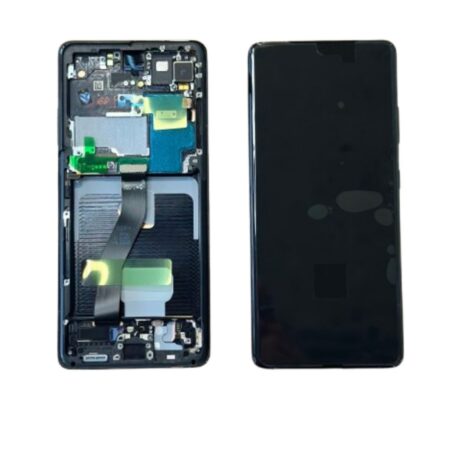 Modulo Samsung Service Pack S21 ULTRA Con Marco Negro