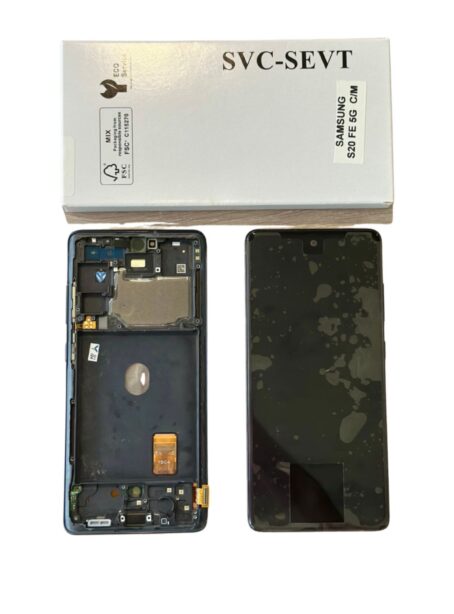 Modulo Samsung Service Pack S20 FE Con Marco Azul