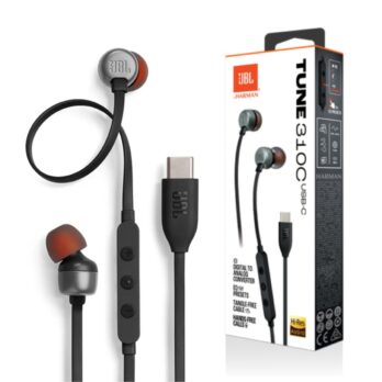 Auricular JBL con Cable, Control De Volumen Tune 310c USB-C Negro